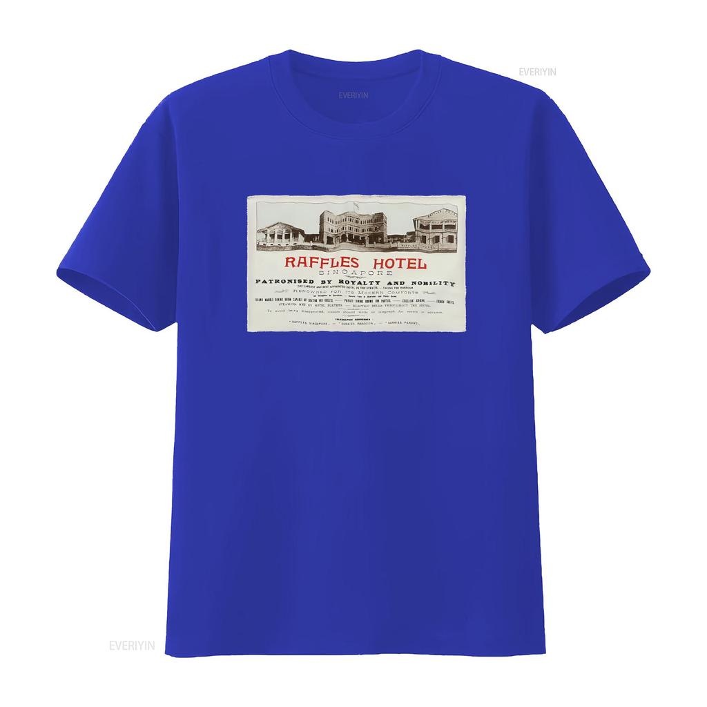 Raffles Hotel Singapore T Shirt Size Xl Black 100 Cotton Unisexs Vintage Streetwear Casual Slightly Comfortable Soft