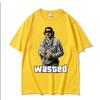 2026 Summer Mens Letter Portrait Printed Round Neck Tshirt Unisex Casual 100 Pure Cotton Street Cool Soft Short Sleeved Shirt