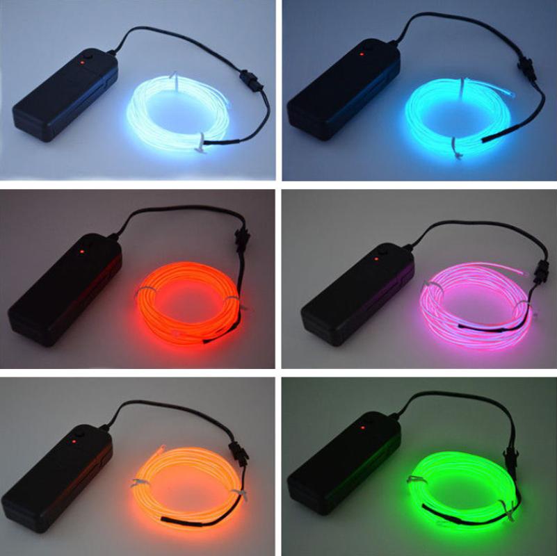 Освещение салона автомобиля Светодиодная лента Декоративная лампа EL Проводка Неоновые полосы Атмосфера вечеринки Диод Гибкий окружающий свет