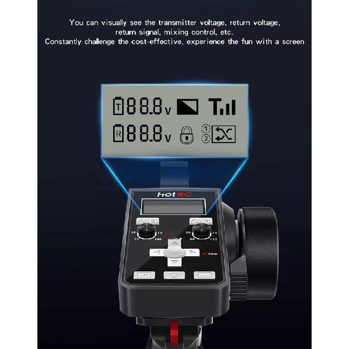 HOTRC Hot rc CT-6A 2.4GHz 6CH 6 Channels One-handed Control Radio Transmitter Remote Controller For RC Toy Car Boat Drone Parts