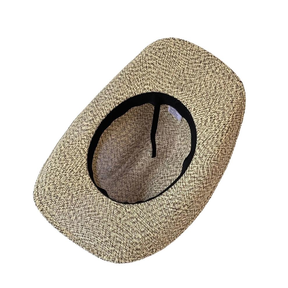 (One Size, Light Brown) Women Men Cowgirl Hat Stylish Decorative Belt Western Hat Breathable Wide Brim Sun Hat