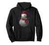 Snowman Christmas Motif Illustration Family Snowman Hoodie X-Mas