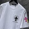 8923 CHROME HEARTS 2026 Лето Новая Высококачественная Хлопковая Круглый Вырез Свободная Большого Размера Мужская и Женская Футболка Футболка для Пары