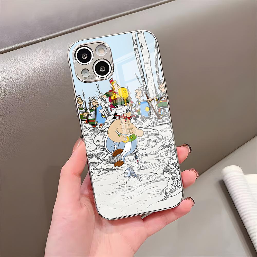 Asterix Y Obelix Phone Case For IPhone 17 Pro Max 15 Pro 16 14 Plus 12 13 Mini 11 Pro Shockproof Electroplated Glass Cover