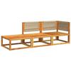 VidaXL Ensemble de canapés de jardin 3 pièces avec coussins, bois d'acacia et corde, 3278867