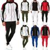 Мужской спортивный костюм для бега, худи, куртка, брюки, штаны, спортивный костюм