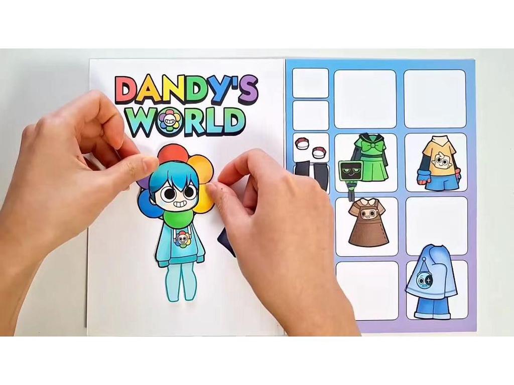 Sprunki No-Cut Quiet Book Girl: Handmade Fun Dress-Up DIY Decompression Toy