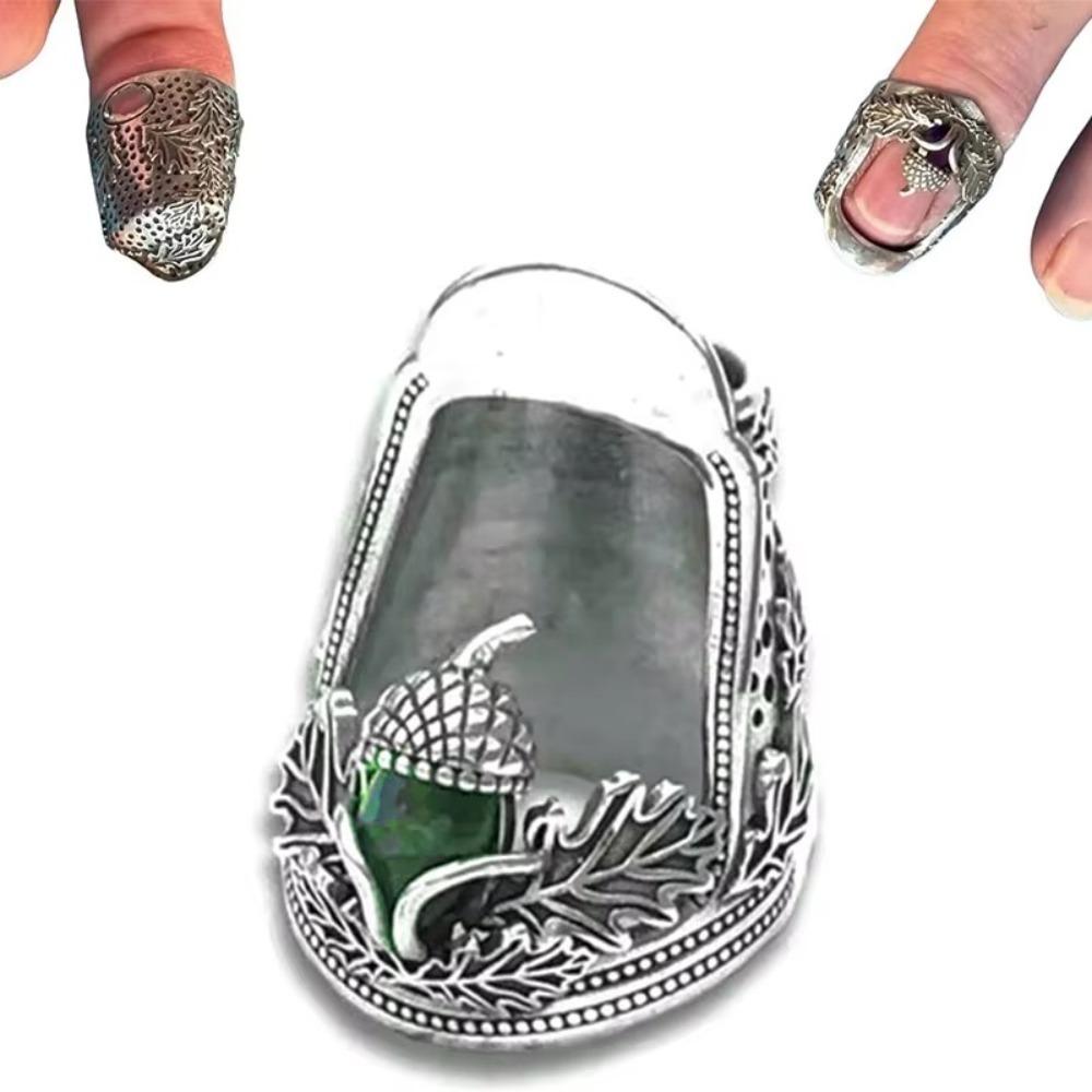 Durable Retro Sewing Thimble Metal Embroidery Finger Protector Embroidery