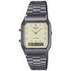 CASIO ANA-DIGI Quartz Watch Vintage Series AQ-230GG-9A Unisex Dual Time Light Gold Overseas Model