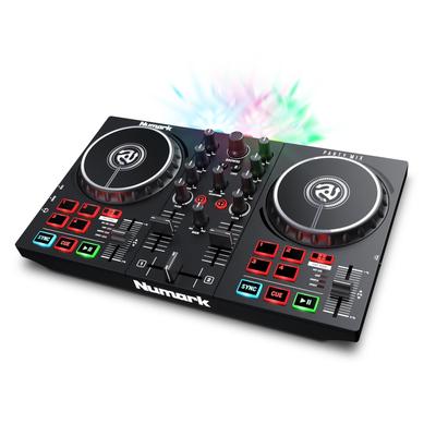 Контроллер Numark DJ для начинающих DJ-оборудование Serato DJ Lite в комплекте со светодиодной подсветкой, потоковый аудиоинтерфейс, портативный DJ-микшер Numark Party Mix II