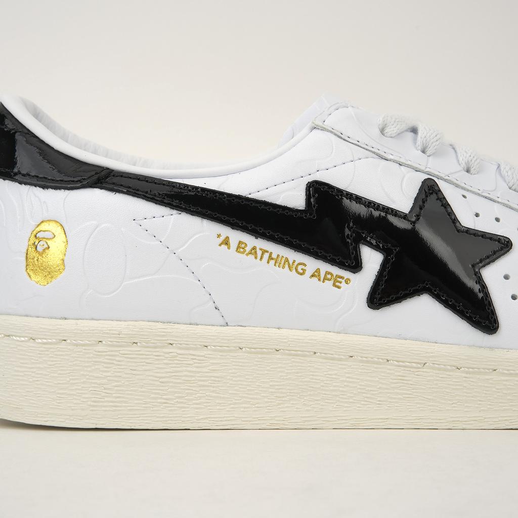 BAPE x adidas Superstar Винтажный Белый Черный Унисекс Кроссовки Облачно-Белый Основной Черный Молочно-Белый JR2701