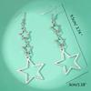 Star Dangle Earrings for Women Girl Long Hollow Star Fringe Earring Sparkle Star Jewelry Pentagrams Stud Earring Gift