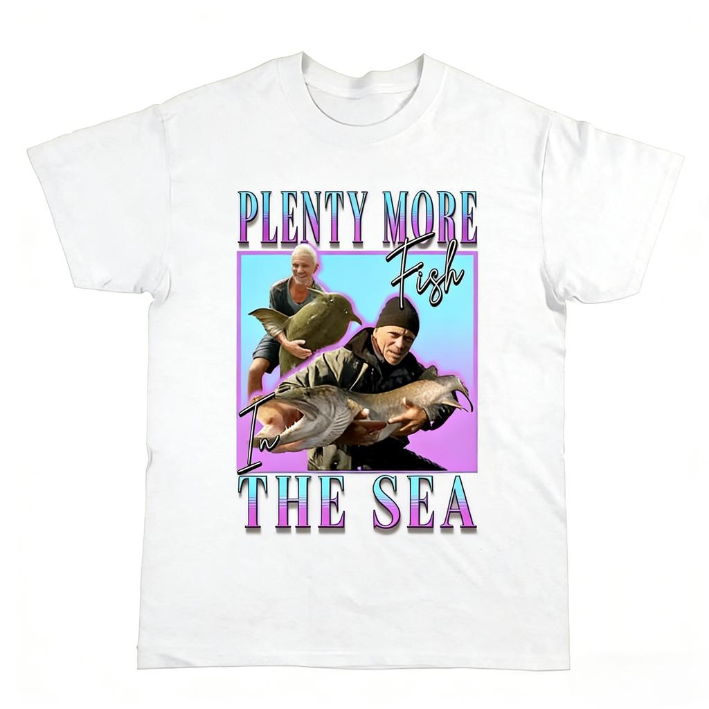 2026 River Monsters Homage T Shirt Plenty More Fish in The Sea Jeremy Wade Killer Catfish Fishing Homme Unisexs Clothing Summer