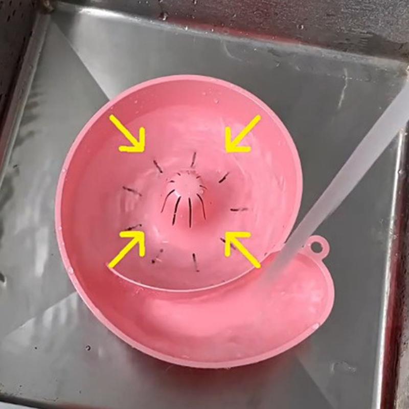 Snail Shape Fruit Drainer Basket Creative Automatic Rotation Clean Vegetable Washing Basin Multi-Functional Reusable