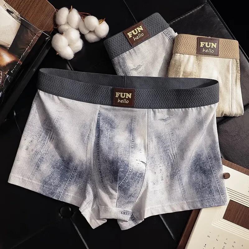 Мужские антибактериальные хлопковые трусы-боксеры FitonTon