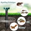 Solar Mole Repellent Yard Solar Powered Ultrasonic Gopher Repellent Waterproof Vole Vibration