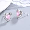 Серьги-гвоздики в форме сердца из стерлингового серебра S925, женские корейские темпераментные персонализированные серебряные украшения