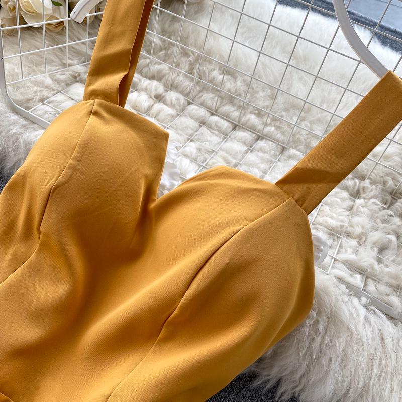 Винтажное платье в стиле 2024 года с V-образным вырезом, открытой спиной, однотонное, приталенное, длинное