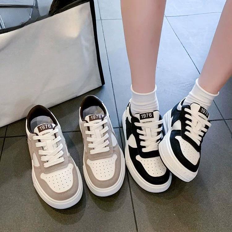 Обувь для сноуборда для женщин на весну, повседневная спортивная обувь на толстой подошве для студенток, белые кроссовки для сноуборда для женщин