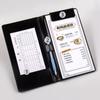 PU Leather A6 File Folder Storage Slot Business Meeting Contract Clamp  Restaurant