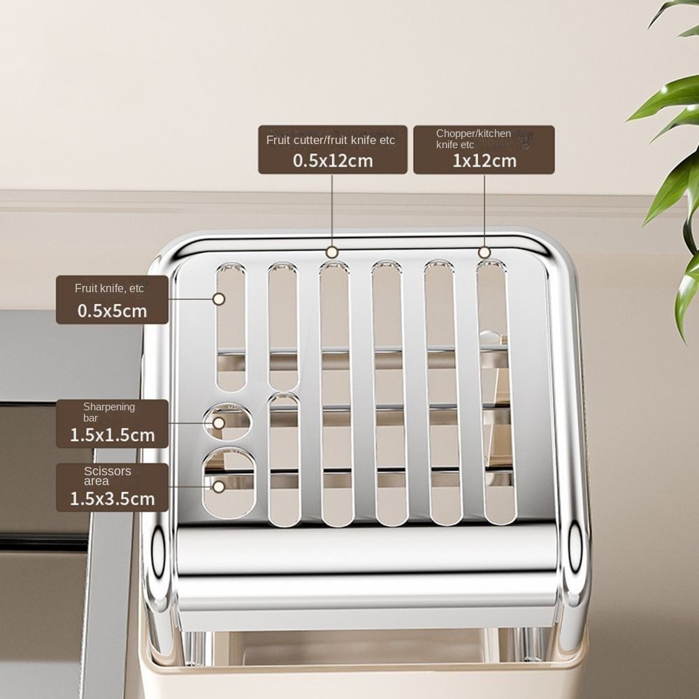 Stable Stainless Steel Knives Holder Large Capacity Cutlery Organizer  Kitchenware