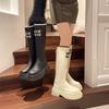 Модные женские ботинки Высокий внешний вид Толстая подошва Цвета Водонепроницаемая платформа Мода Все удобные Нескользящие Дышащие