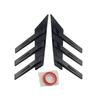 New 1 Pair Car Rear Windshield Decoration Stickers Side Spoiler Splitter Trim Black