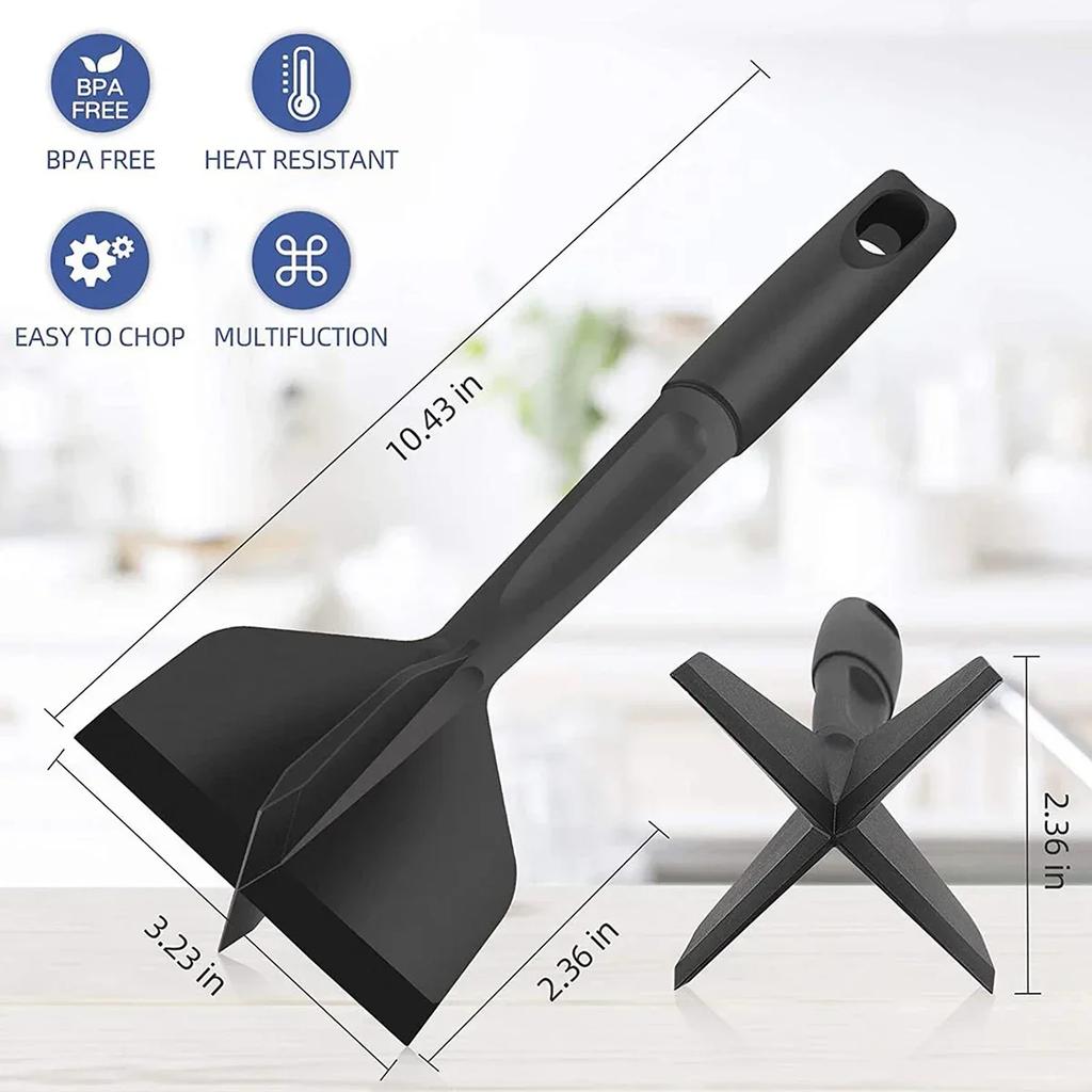 1 шт. Кухонный измельчитель мяса, толкушка для говяжьего фарша, лопатка для смешивания, измельчения и отбивания, скребок для мяса для измельчения мяса