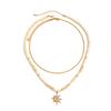 SHIXIN 2Pcs/Set Coconut Husk Wood Beads Chain Choker Necklace for Men Bohemian Sun Conch Starfish Pendant Necklace Male Jewelry