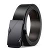 [ZHUYING] ремень мужской из натуральной кожи без отверстий, плавный, с автоматической блокировкой, повседневный, с подарочной коробкой, деловой размер, регулируемый мужской ремень (черный бриллиант, 120см)