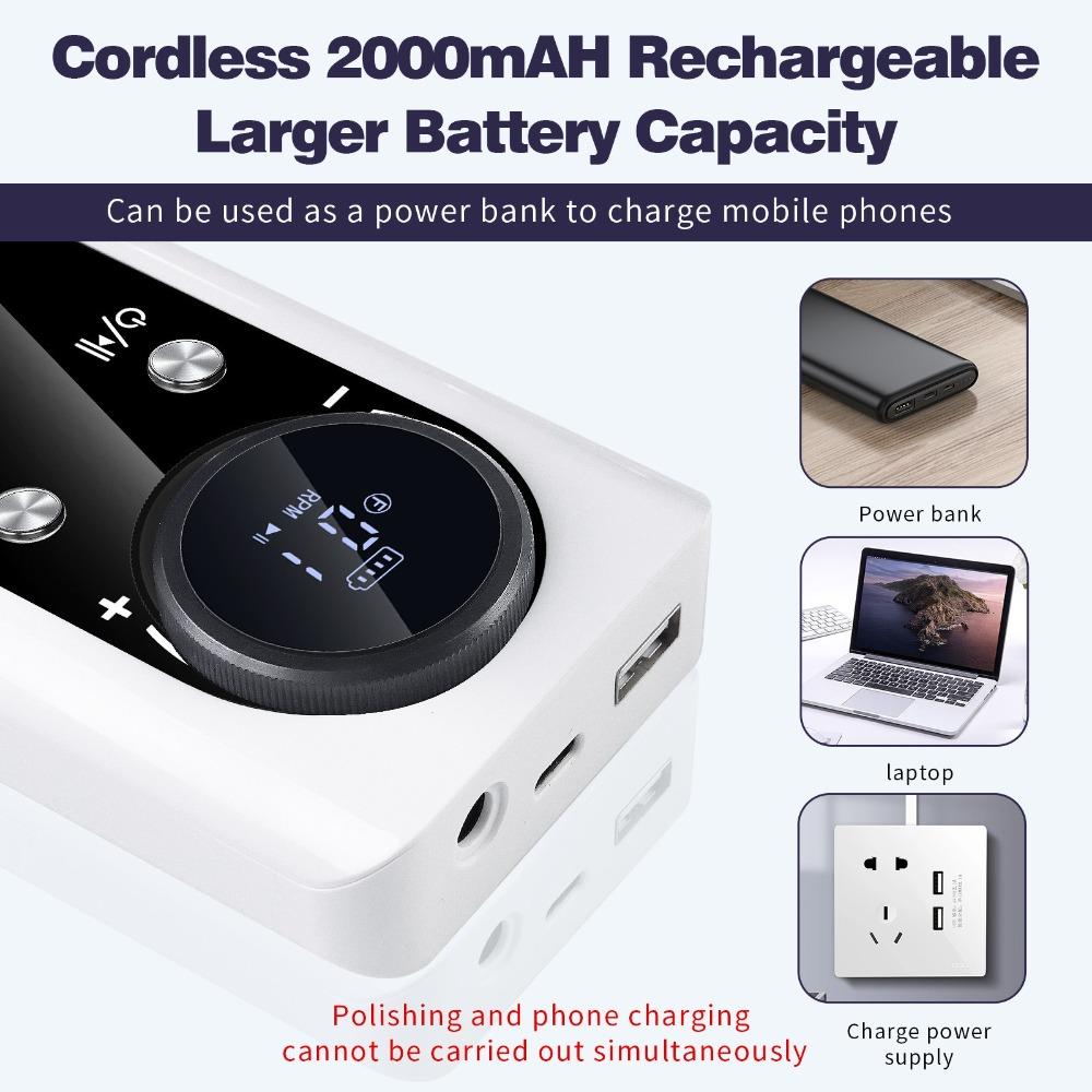 45000RPM Electric Nail File USB Rechargeable Nail Sander File Nail Drill Machine  Professional Use