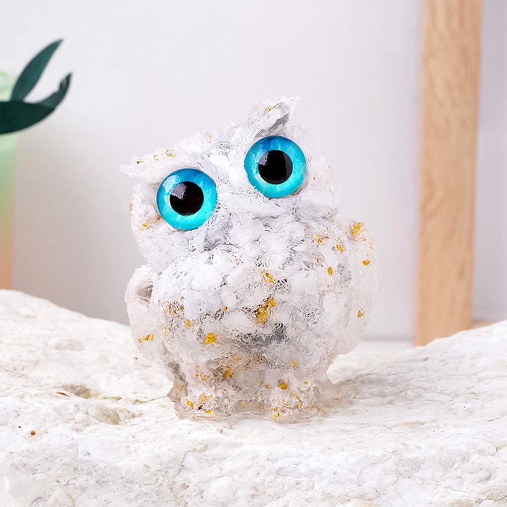 Natural Crystal Gravel Dripping Owl Ornaments Resin Crafts Home Decoration Gifts,owl Decoration