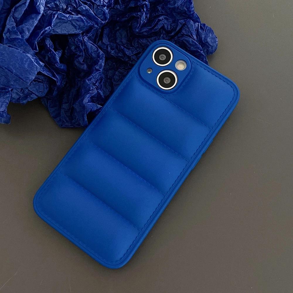 Colorful Down Jacket pattern silicon phone case for For Iphone 16 15 14 13 12 11 Pro Max Plus full camera shockproof soft back cover