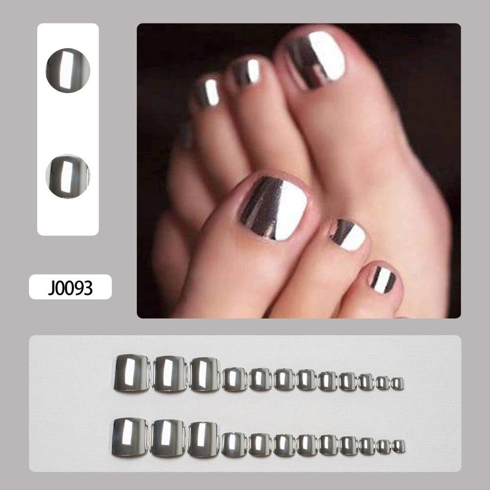 Искусственные ногти Накладные ногти на ногах Квадратная головка Нажмите на ногти Модные накладные ногти для девочек