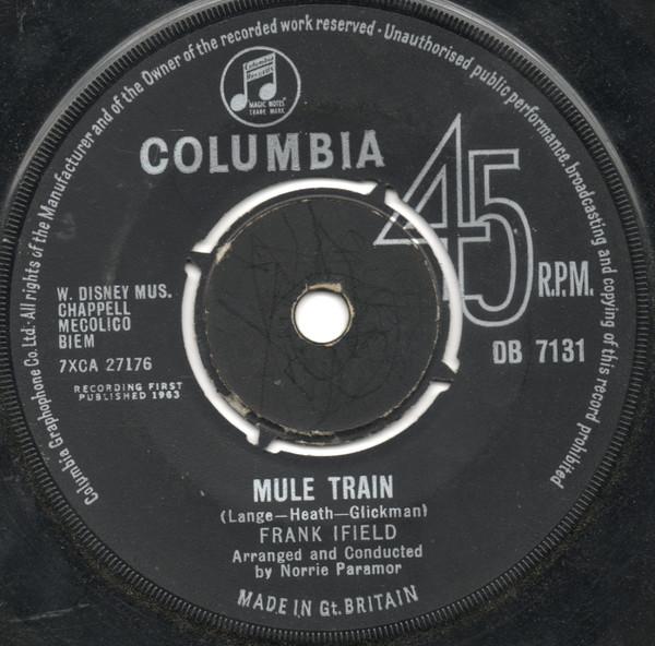 Пластинка 7 дюймов Фрэнк Айфилд Mule Train DB7131 Columbia 1963 UK Pop Б/у