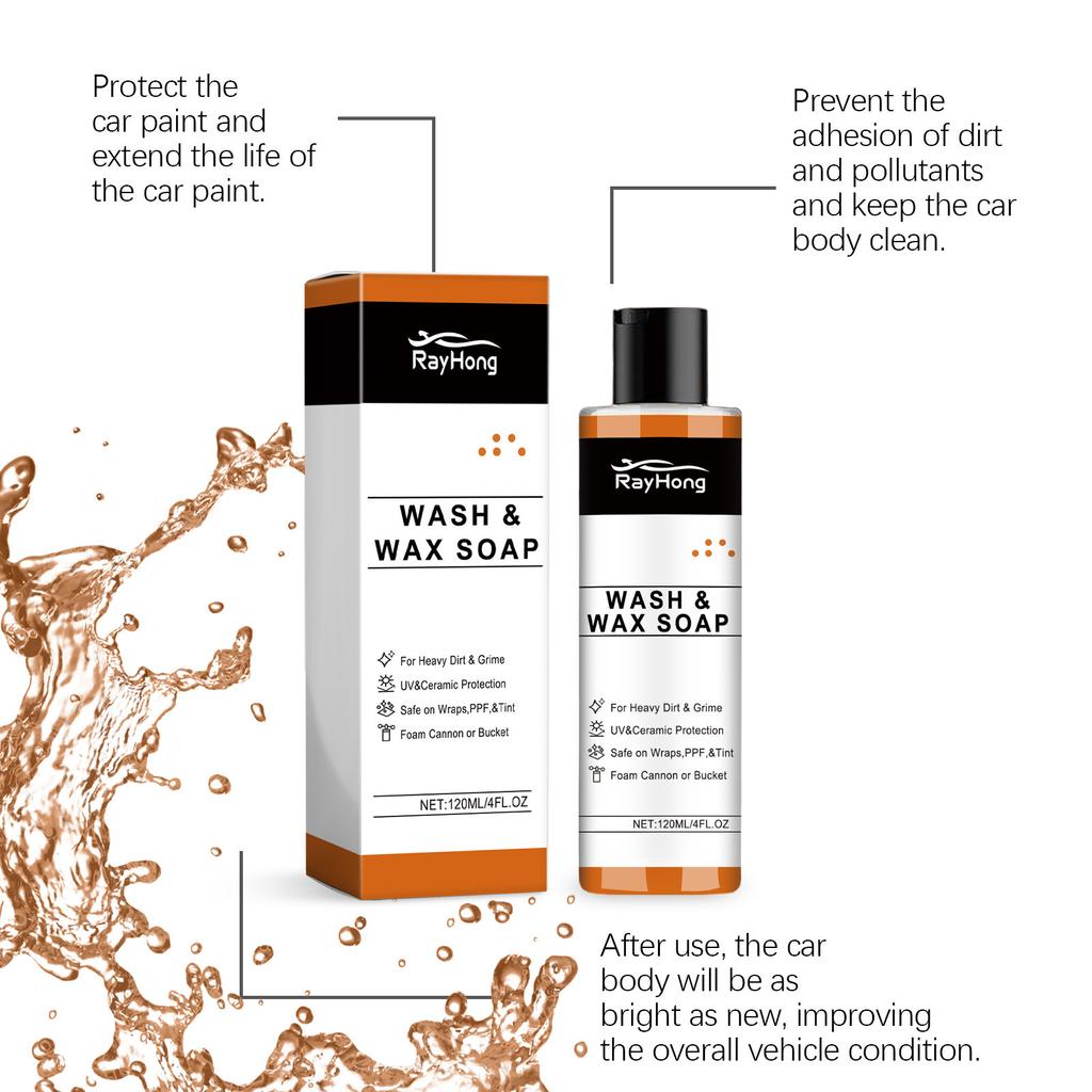 RAYHONG Auto Body Wax Cleaning Shampoo - мощный очищающий шампунь для автомобиля - многофункциональная автомобильная мыльная жидкость для детейлинга автомобиля