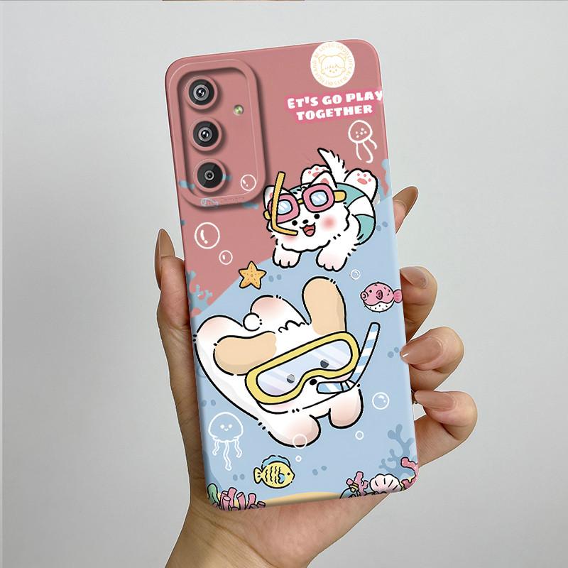 Phone Case for Samsung Galaxy M15 5G F15 5G Fashion Painted Half-wrapped Case Soft Silicon Cases E156 M156 Protection Back Cover