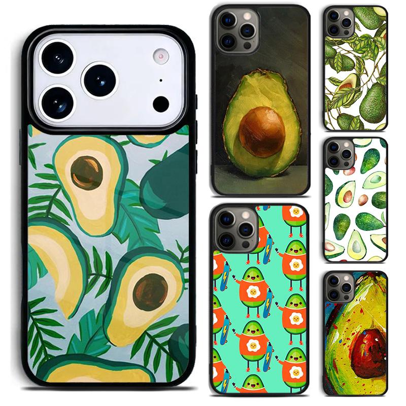 Чехол для телефона с рисунком авокадо для iPhone 17 16 15 14 13 12 11 Pro Max Plus 17Air Мягкий силиконовый чехол