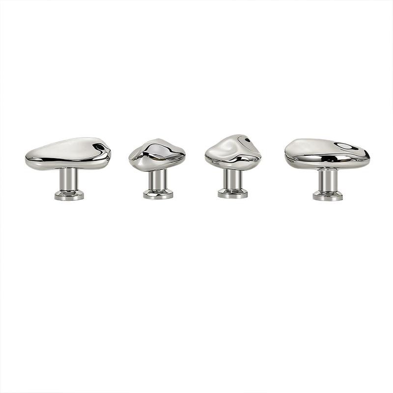 1pc Bright silver handle simple wardrobe door drawer cabinet new Chinese furniture single hole small handle