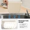Sink Mount Kitchen Drainier Suction Cup Basket Large Capacity Simple Installation Kitchen Sink Cutlery Drainer Utensil Strainer