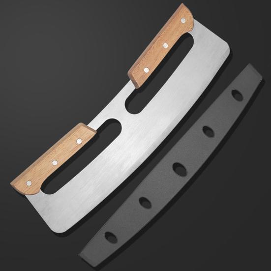 Нож для пиццы Rocker Blade Острый нож для пиццы Rocker Slicer из нержавеющей стали с защитным чехлом Аксессуары для печи для пиццы