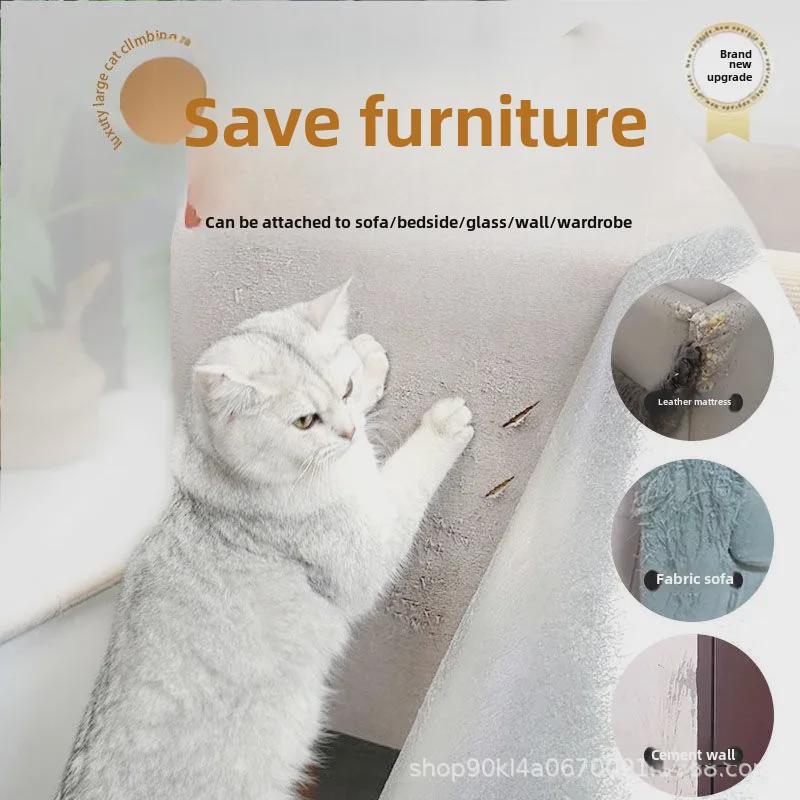 Non-Slip Cat Climbing Mat: Glue-Free, Self-Adhesive for Floors, Pet-Friendly Carpet for Living Rooms, Bedrooms, and Offices