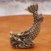 Nine Dragons' Large Solid Plaque Decorative Handle Piece - Brass Artwork