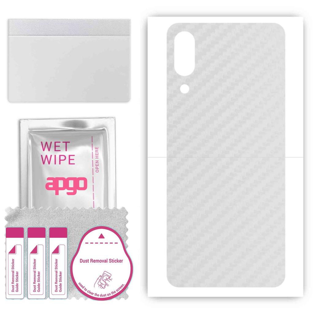 apgo Защитная наклейка-скин для задней панели, совместимая с Sharp Basio Active, Пленка-обертка, Фольга, Винил - Узор Прозрачный карбон