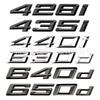 BMW 4 & 6 Series Rear Emblem Stickers for 428i, 428d, 630i, 640d