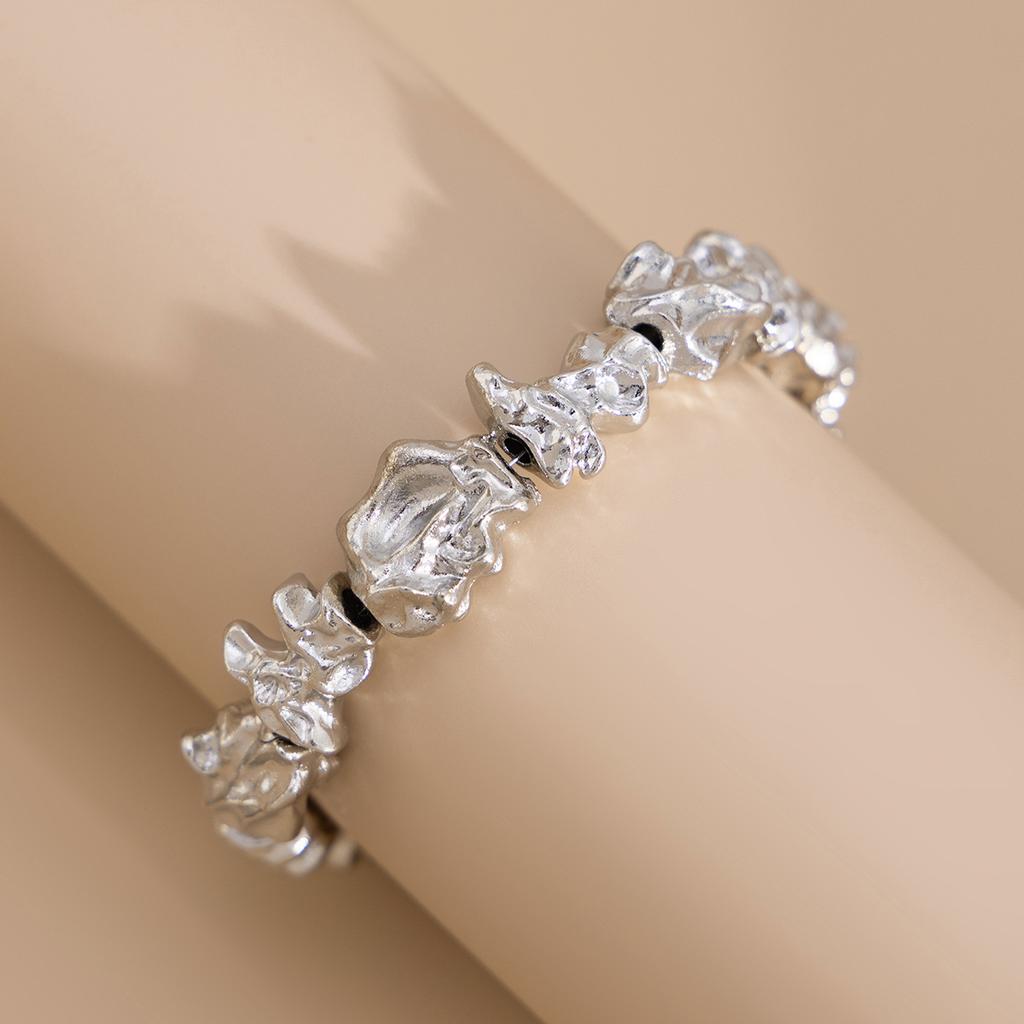 Exaggerated Sense Pleated Metal Wind Choker Simple Lava Irregular Collar Set Personalised Niche Design Trend Necklace Set for Women