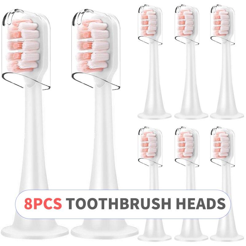 Сменные головки для электрической зубной щетки Sonic T300 T500 U-образные 3D-отбеливающие головки для зубной щетки с защитными колпачками