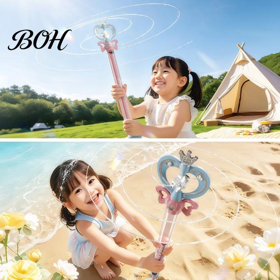 Durable ABS Water Shooter Fairy Wand Squirter, Spinning Spray Toy for Summer Pool Beach Toys Girls Party Outdoor Games, Portable Sprayer Kids
