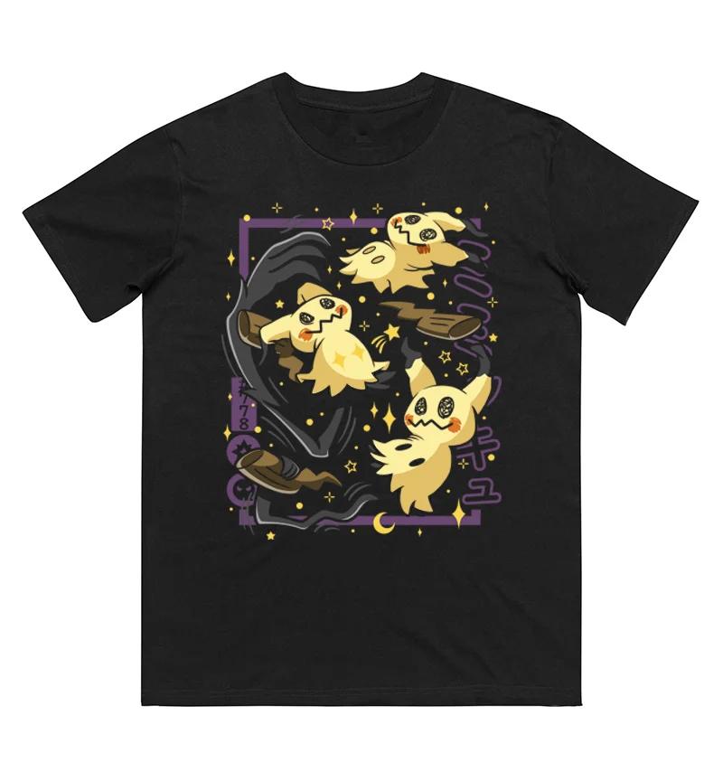 Anime Pokémon Mimikyu Printed Pure Cotton T-shirt for Men and Women Spring_Summer New Collection Fashion Short Sleeved Shirt