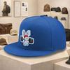 Weightlifting Rabbit Funny Graphic Print Flat Brim Baseball Cap Polyester Streetwear Snapback Hat Unisex